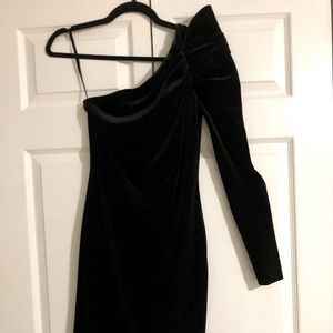 Ted Baker. One sleeve, velvet, mini dress. NWOT.